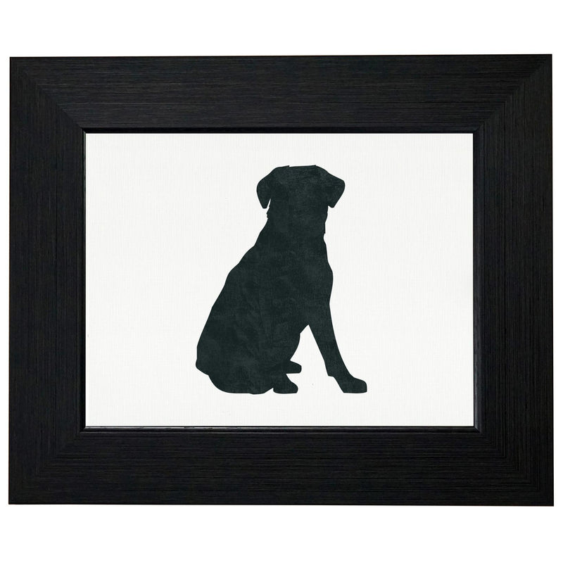 Labrador Retriever Dog Sitting T-Shirt, Framed Print, Pillow, Golf Towel