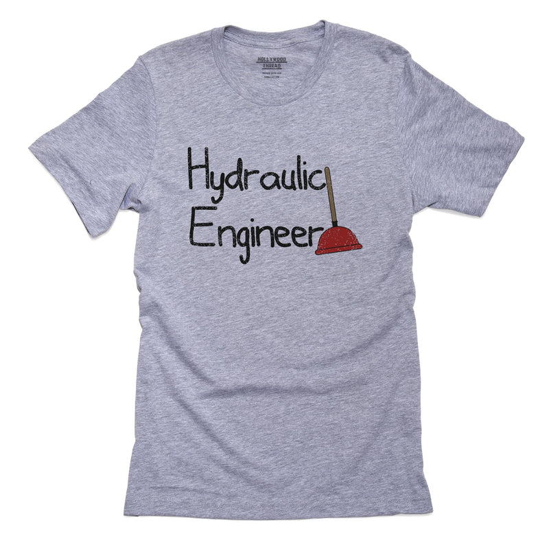 Hydraulic Engineer With Toilet Plunger Graphic T-Shirt, Framed Print, Pillow, Golf Towel